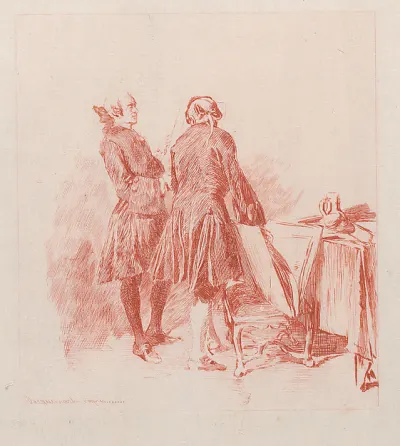 The Print Enthusiast, after a drawing by Meissonier — Jules-Ferdinand Jacquemart — praca Marcin Krawczyk, Łódź