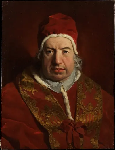 Pope Benedict XIV (Prospero Lambertini, 1675–1758) — Pierre Hubert Subleyras — praca Maria Zieliński, Wrocław