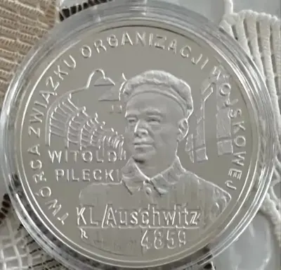 10 zł 65. Rocznica Oswobodzenia KL Auschwitz-Birkenau 2010 — praca Jan, Mielec