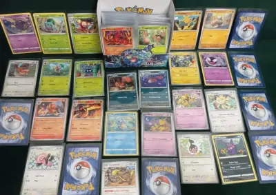 110 kart Pokemon dodatkowo 10 kart błyszczących, brak duplikatow + karta japońska — praca Paweł, Warszawa