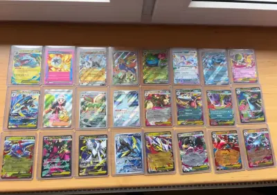 32 oryginalne karty Pokemon ENG MEG, PFL, POR, SCR, SPP — praca Paweł, Warszawa