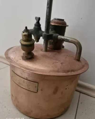 ALKOBRE  „D.R. Patent” zabytkowy miedziany aparat do czyszczenia przewodów piwnych — praca Paweł, Wrocław