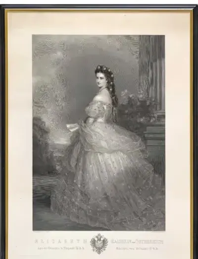 Cesarzowa Austrii i Węgier Elizabeth, wymiar 108cm x 78cm — praca HERITAGE 2000, Sopot