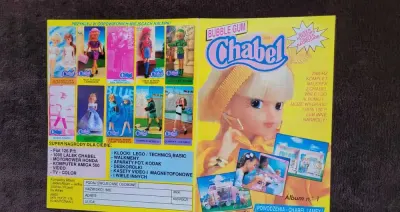 Chabel album z naklejkami z gum do żucia AMEX lata 90. brak 3 naklejek — praca Sylwia, Inowrocław