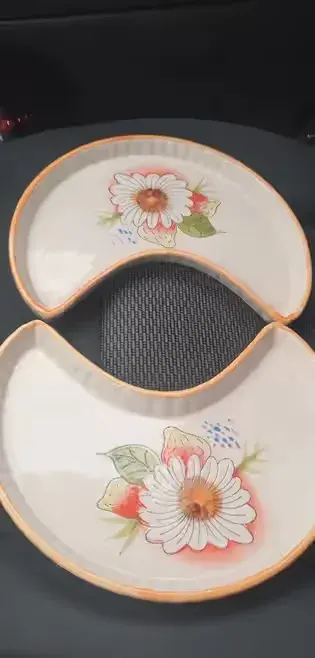 Ciekawy Półmisek ceramiczny — praca jarek, Racibórz