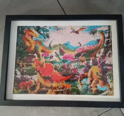 Dinozaury diamond painting — praca salapaaga, Siedlce