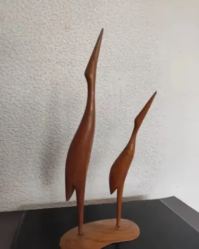 Drewniane czaple żuraw lata 60-70 vintage retro prl design — praca Galeria Rzeczy Niezwykłych, Bydgoszcz