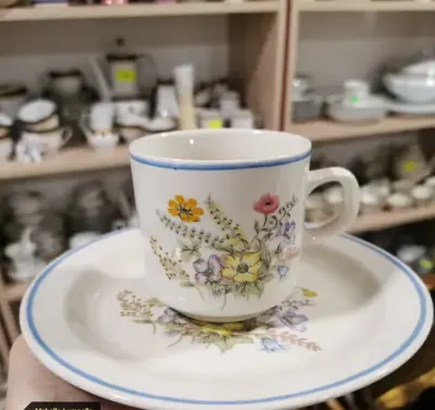 DUO porcelana śniadanie kubek filiżanka Jessica kolekcja komplet 23 — praca Mebello Lumpello, Zleszyn