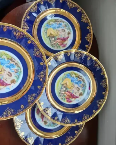 Epiag Czechoslovakia talerze płaskie obiadowe 6 sztuk — praca piotr, Mysłowice