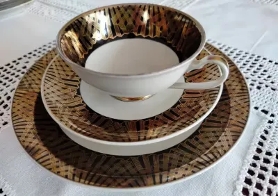 Filiżanka śniadaniowa porcelana Schlottenhaf — praca Marta, Częstochowa