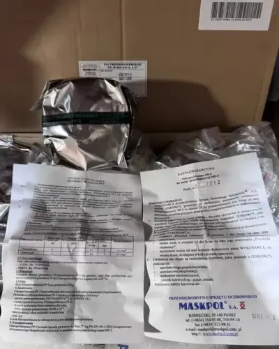 Filtry FP-5 MASKPOL RD40 NATO 10 szt. Oryginał Wojskowy MP-5 — praca rellex, Inowrocław