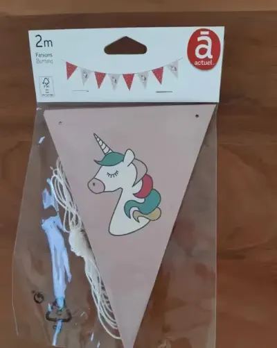 Girlanda jednorożec unicorn proporczyki Ozdoba Zawieszka papierowa — praca Dominika, Warszawa