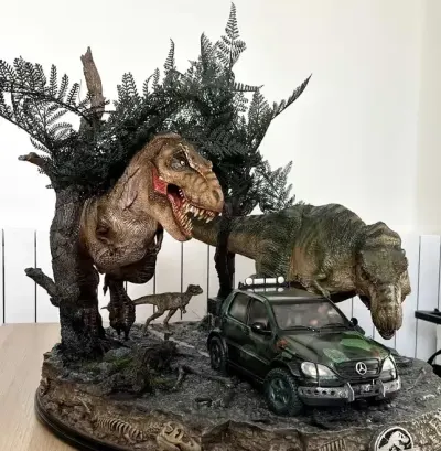Jurassic Park TLW Prime 1 Studio T-rex Cliff Attack Deluxe Bonus — praca Adam, Wągrowiec