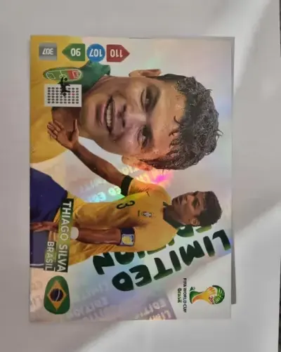 Karta limited edition XXL World Cup Brasil 2014 thiago silva — praca Kinga, Łódź
