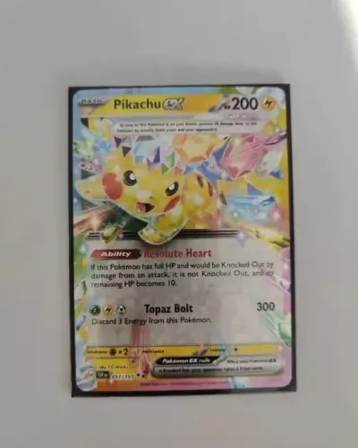 Karta pokemon Pikachu ex — praca Mateusz, Bielawa