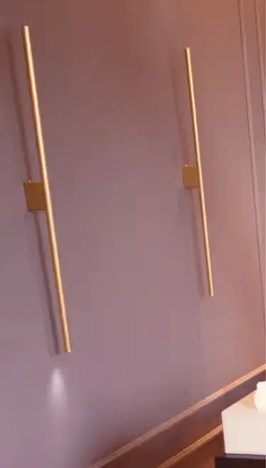 KINKIETY ZŁOTE | Podłużne| Led| — praca Agnieszka, Kraków