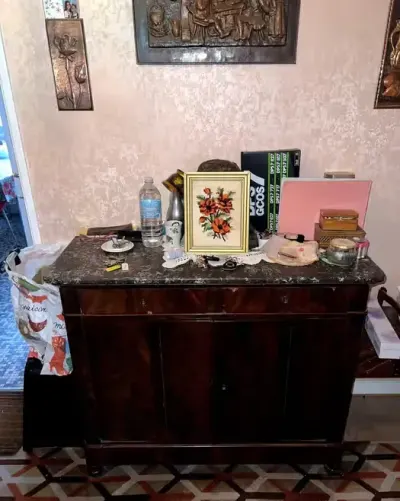 Komoda / Meuble d’appui w Stylu Empire z Kolumnami [Dostawa z Francji] — praca Adrien, Wrocław