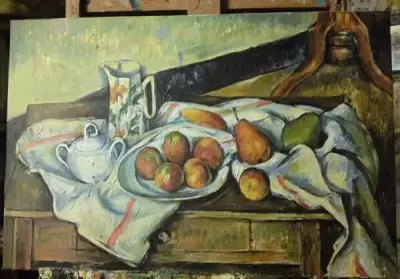 Kopia obrazu Paula Cezanne "Martwa natura z owocami" — praca Andrzej Masianis, Toruń