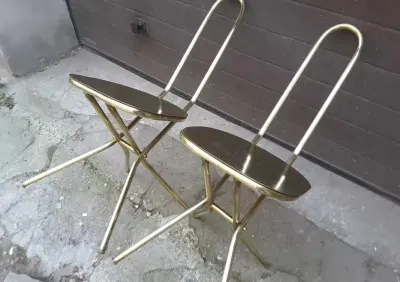 krzesła Vintage  projekt Nielsa Gammelgaarda  lata 70-80 z mosiądzu 10kg — praca grzegorz, Poznań