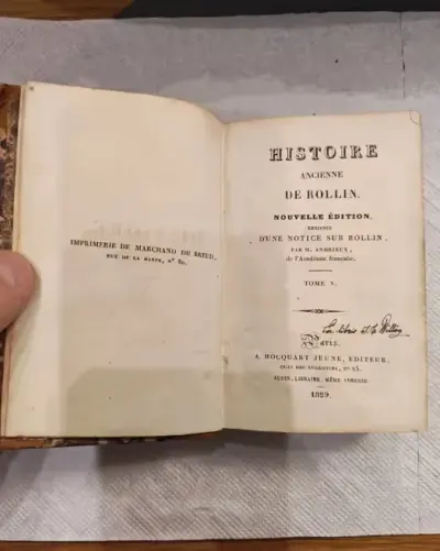 Książka 'Historia starożytna' Charles Rollin 1829 rok — praca Marek Ostaszewski, Rotmanka