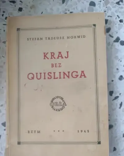 Książka Kraj bez Quislinga 1945 Rzym — praca Marcin, Tczew