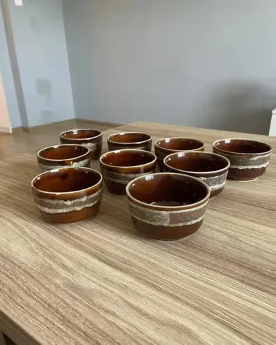 Kultowe miseczki / salaterki „Agat” Mirostowice – PRL Vintage (Komplet) — praca Szymon, Olza