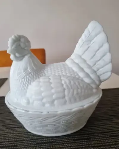 Kura szklana z Ząbkowic  duża 21cm. — praca Mariusz, Otwock Wielki