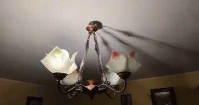 Lampa PRL z lat 80 — praca Marcin, Żerków