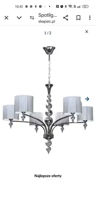 Lampa Spotlight Lyon Żyrandol sufitowy z abażurami — praca Ewa, Piotrków Trybunalski