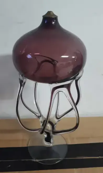 lampka oliwna szklana " Krosno " wysokość 23 cm — praca Tomek, Lublin