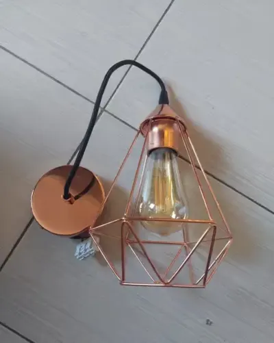 Lampki metalowe 5 szt — praca Anna, Łódź