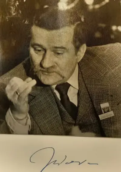 Lech Wałęsa autograf — praca Piotr, Białystok