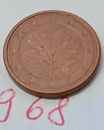 M968, bibelot stara moneta 1 euro cent Niemcy 2002 F starocie vintage — praca MonetyiOwo, Wągrowiec