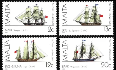 Malta 1983 Mi 693-696 Statki maltańskie (2 seria) MNH — praca Marek, Bydgoszcz