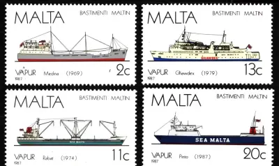 Malta 1987 Mi 775-778 Statki maltańskie (5 seria) MNH — praca Marek, Bydgoszcz