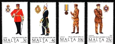 Malta 1990 Mi 846-849 Mundury maltańskie (4 seria) MNH — praca Marek, Bydgoszcz