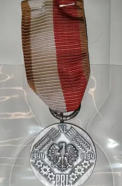Medal 40-lecia Polski Ludowej – PRL, Oryginał, Etui — praca Ela, Włocławek