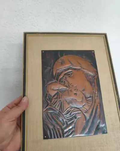 Metaloplastyka dewocjonalia autorska vintage retro prl — praca Galeria Rzeczy Niezwykłych, Bydgoszcz