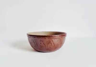 Misa kamionkowa Bochnia Vintage z PRL, brązowa, gliniana, wypalana — praca Sklepik, Łódź
