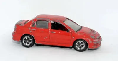 Model Resorak Auto Mitsubishi Lancer Evolution VIII 1:60 Welly diecast — praca RIIDII, Wrocław