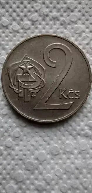 Moneta 2 korony czeskie z 1972 roku — praca Tomasz, Kraków