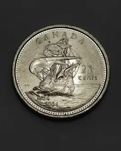 Moneta okolicznościowa Kanada 25 centów 2004r. Elizabeth II — praca Robert, Bydgoszcz