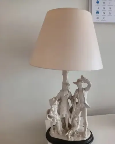 Myśliwska lampa stołowa, w stylu retro/vintage — praca Anna, Wrocław