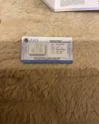 Naturalne diamenty 1,45 Carat, certyfikat AIG — praca Piotr, Końskie