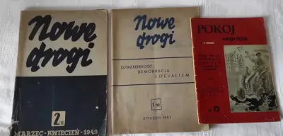 Nowe Drogi nr 2 z 1949r, nr 1 z 1957r i Pokój zwycięża nr 13 z 1950r — praca Paweł, Bydgoszcz