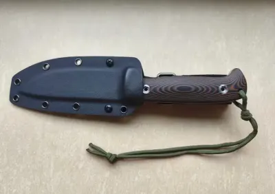 Nóż Bushcraftowy Survivalowy Bushcraft Beaver - Reini Rossmann, stal D2, rękojeść G10 — praca Pablo, Ełk