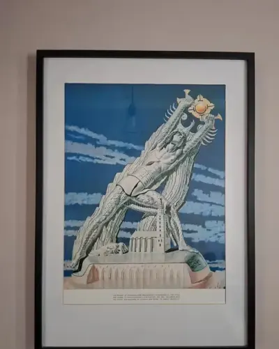 OKAZJA Stanisław Szukalski - Kopernik poskramiający Słońce 1973 serigrafia — praca Bartek, Dąbrówka