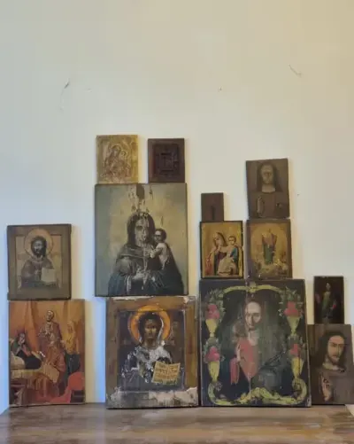 Piękna kolekcja starych ikon i krzyży prawosławnych – CAŁY ZESTAW — praca grzegorz, Wrocław