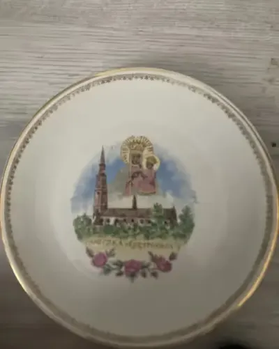 Piekny talerz pamiatka z czestochowy wałbrzych — praca Andrzej, Pełczyn