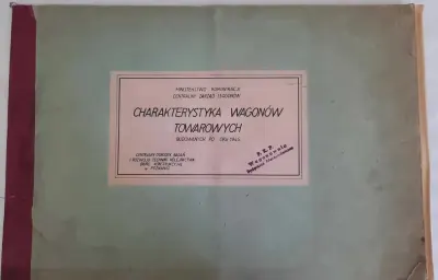 PKP Charakterystyka Wagonów Towarowych po 1945 r. Vintage PRL 1960 r. — praca galeriaszafa, Bydgoszcz